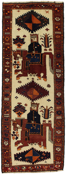 Bakhtiari - Gabbeh Περσικό Χαλί 344x127