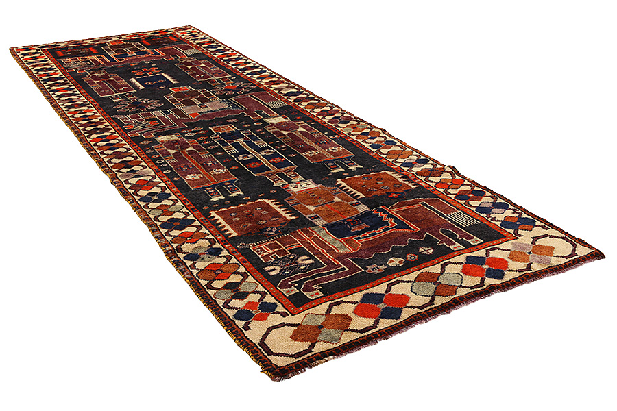 Bakhtiari - Qashqai Περσικό Χαλί 441x148 - Εικόνα 1